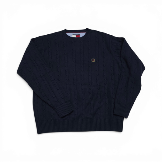 Sueter Vintage Tommy Hilfiger Mediana M Azul Tejido