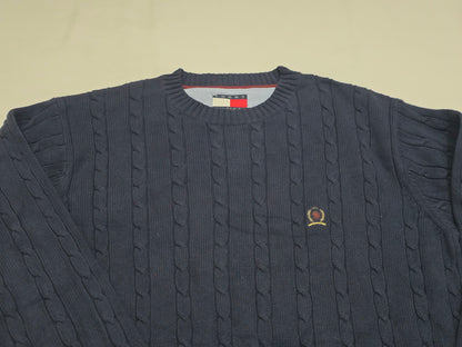 Sueter Vintage Tommy Hilfiger Mediana M Azul Tejido