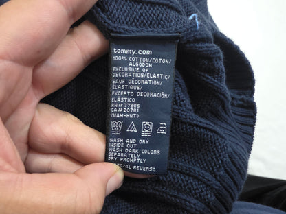 Sueter Vintage Tommy Hilfiger Mediana M Azul Tejido