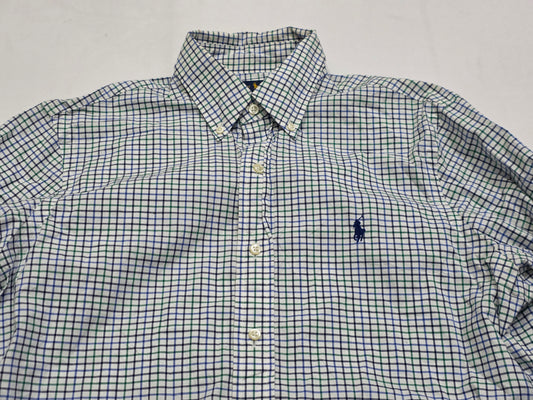 Camisa Classicfit Ralph Lauren Medianam Cuadro Azul Y Verde