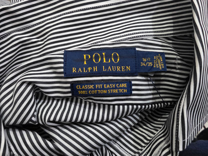 Camisa Ralph Lauren Grande L Negro Y Blanco Lineas