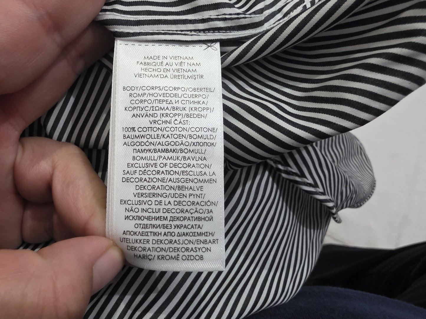Camisa Ralph Lauren Grande L Negro Y Blanco Lineas