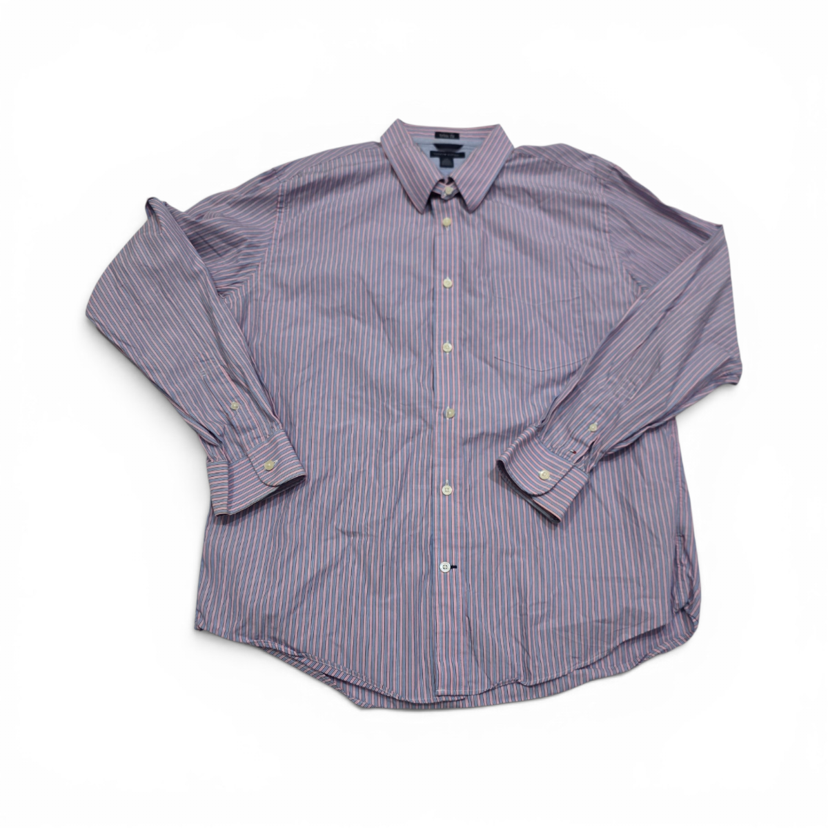 Camisa Tommy Hilfiger Grande L Rosa Y Azul Lineas