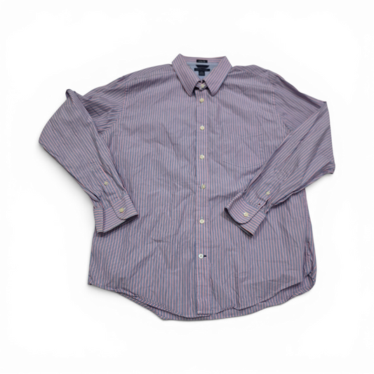 Camisa Tommy Hilfiger Grande L Rosa Y Azul Lineas
