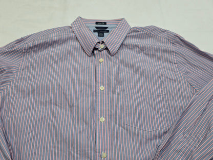 Camisa Tommy Hilfiger Grande L Rosa Y Azul Lineas