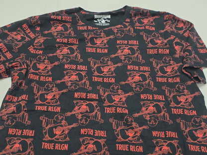 Playera True Religion Grande L Rojo Y Negro Logo