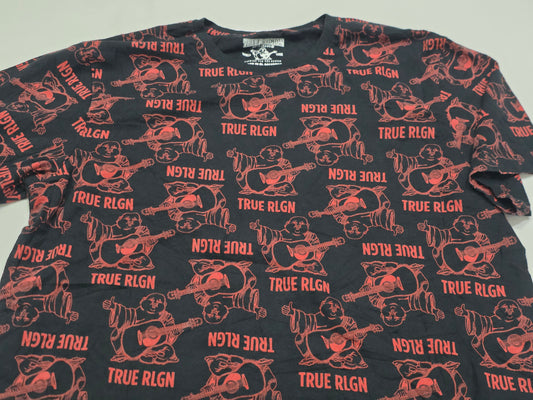 Playera True Religion Grande L Rojo Y Negro Logo