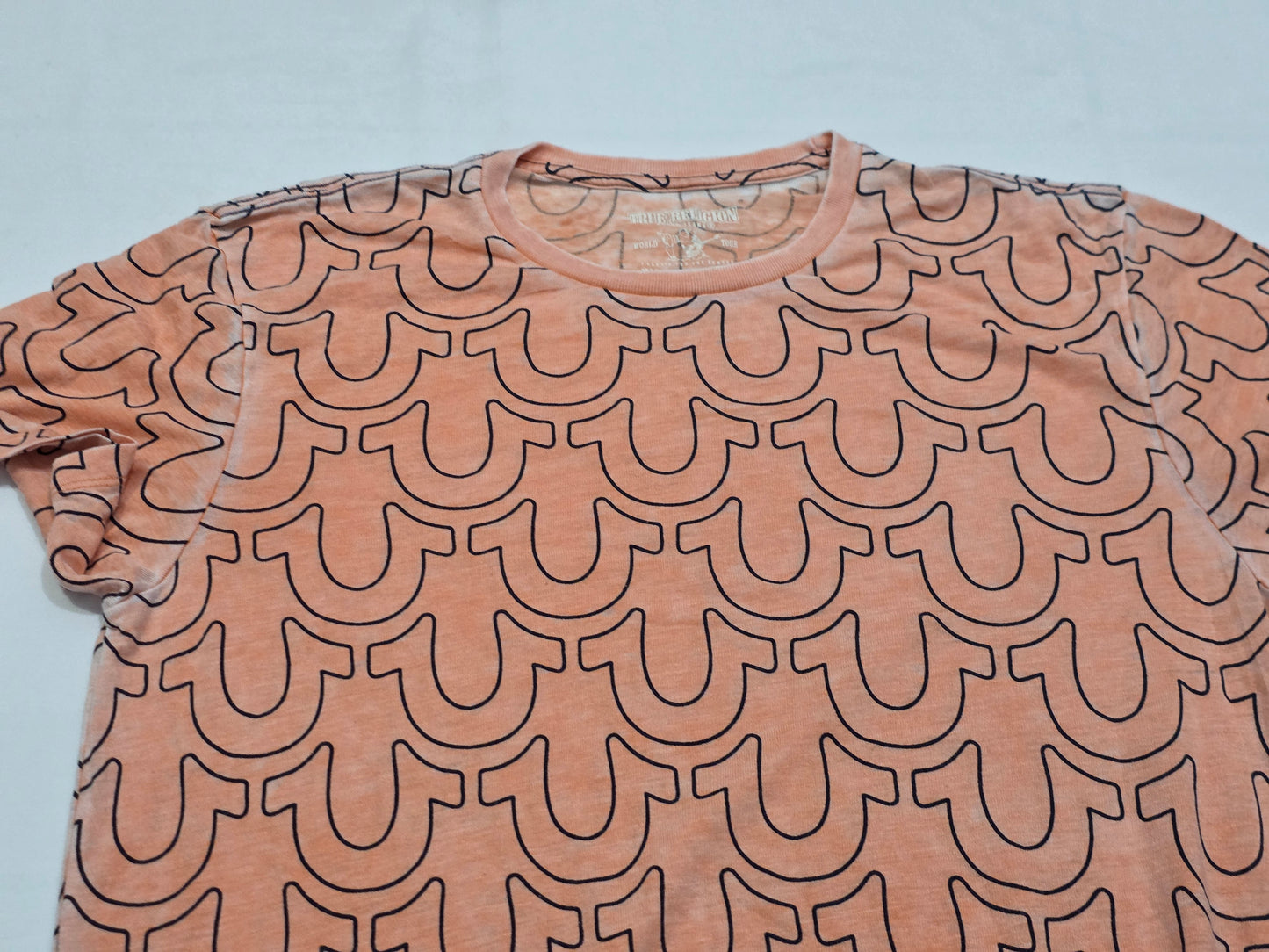 Playera True Religion Grande L Naranja Logos