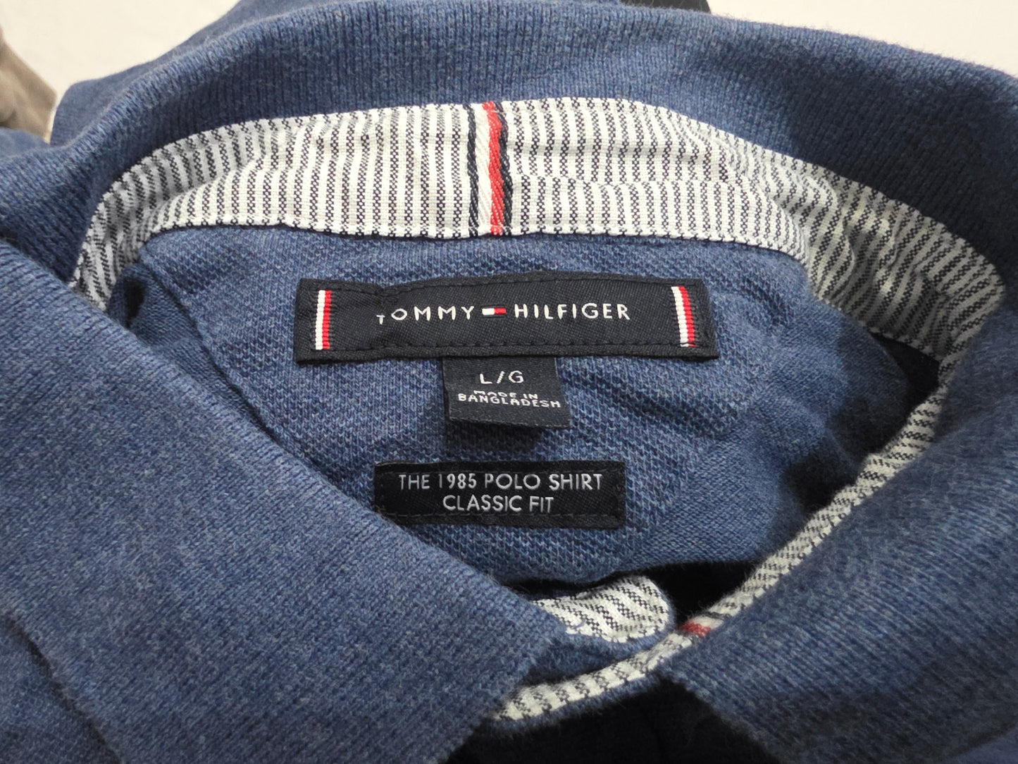 Playera Polo Tommy Hilfiger Grande L Azul Marino