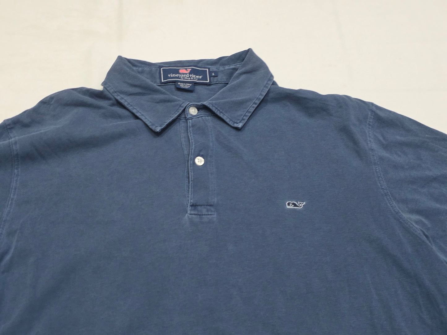 Playera Polo Vineyard Vines Grande L Azul Deslavado