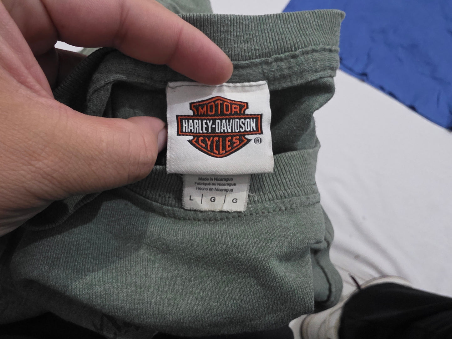 Playera Harley Davidson Grande L Verde