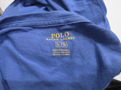 Playera Ralph Lauren Grande L Azul Pony Rosa
