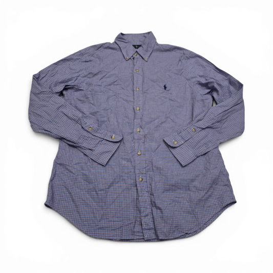 Camisa Ralph Lauren Grande L Cuadro Azul Y Morado