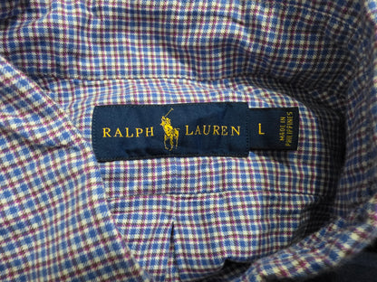 Camisa Ralph Lauren Grande L Cuadro Azul Y Morado