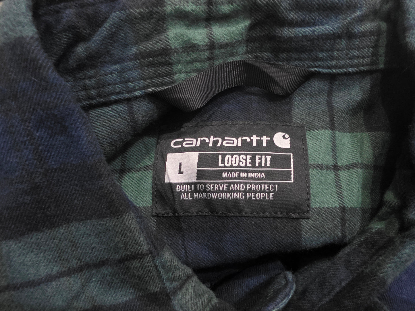 Camisa Carhartt Grande L Verde Franela
