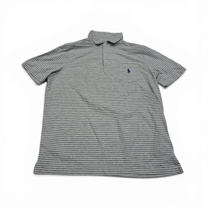 Playera Ralph Lauren Grande L Gris Lineas