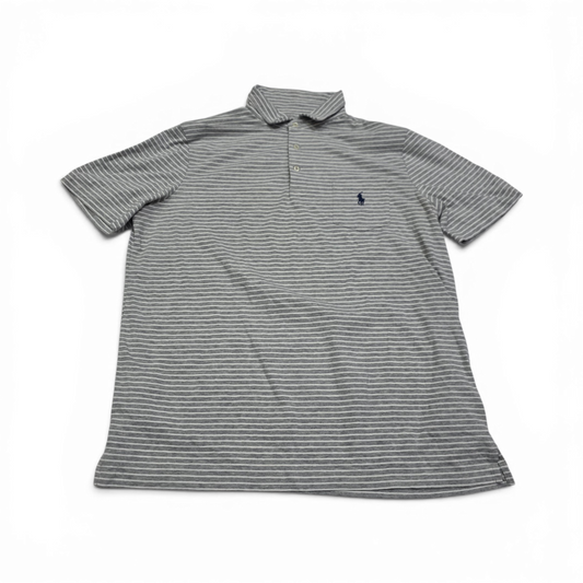 Playera Ralph Lauren Grande L Gris Lineas