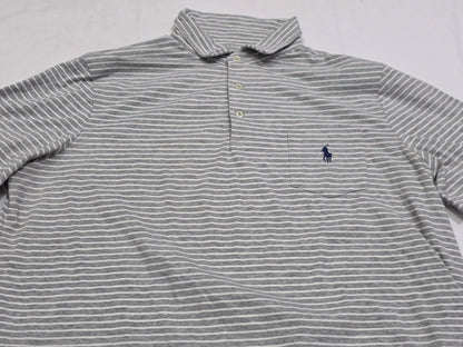 Playera Ralph Lauren Grande L Gris Lineas