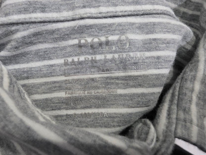 Playera Ralph Lauren Grande L Gris Lineas