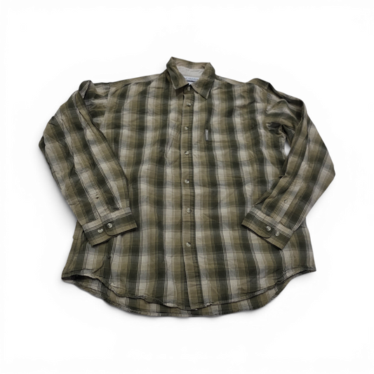Camisa Columbia Grande L Cuadro Verde