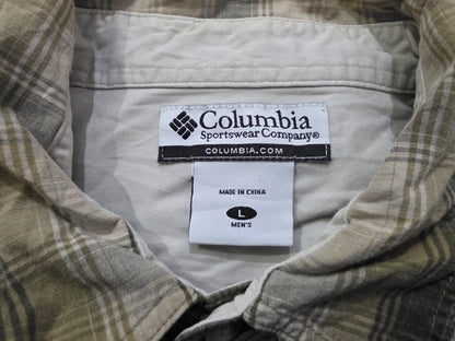 Camisa Columbia Grande L Cuadro Verde