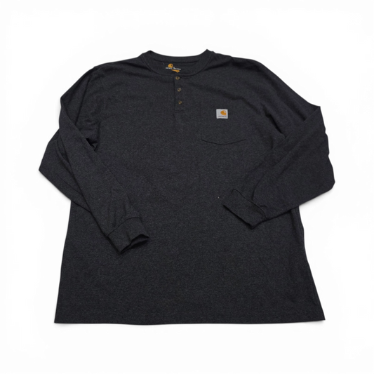 Playera Carhartt Grande L Gris Manga Larga