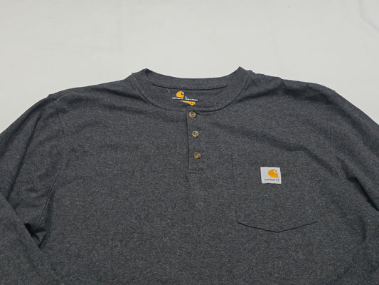Playera Carhartt Grande L Gris Manga Larga