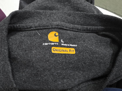 Playera Carhartt Grande L Gris Manga Larga