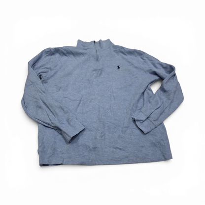 Sueter Ralph Lauren Grande L Azul Claro Pony Azul Cierre Cor