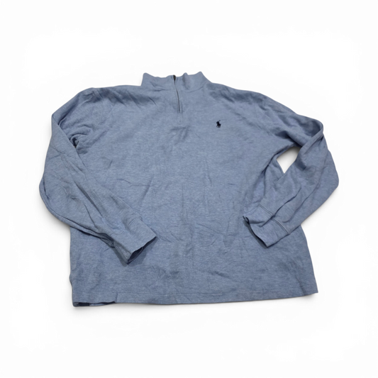 Sueter Ralph Lauren Grande L Azul Claro Pony Azul Cierre Cor