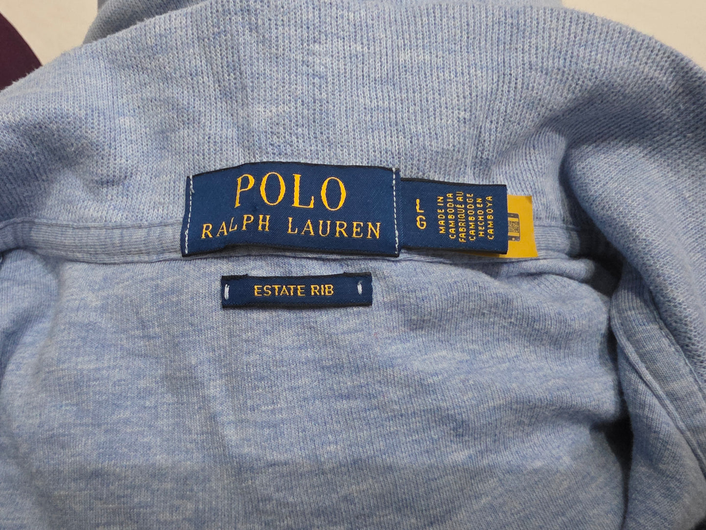 Sueter Ralph Lauren Grande L Azul Claro Pony Azul Cierre Cor