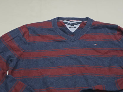 Sueter Tommy Hilfiger Xgrande Xl Azul Y Vino Lineas