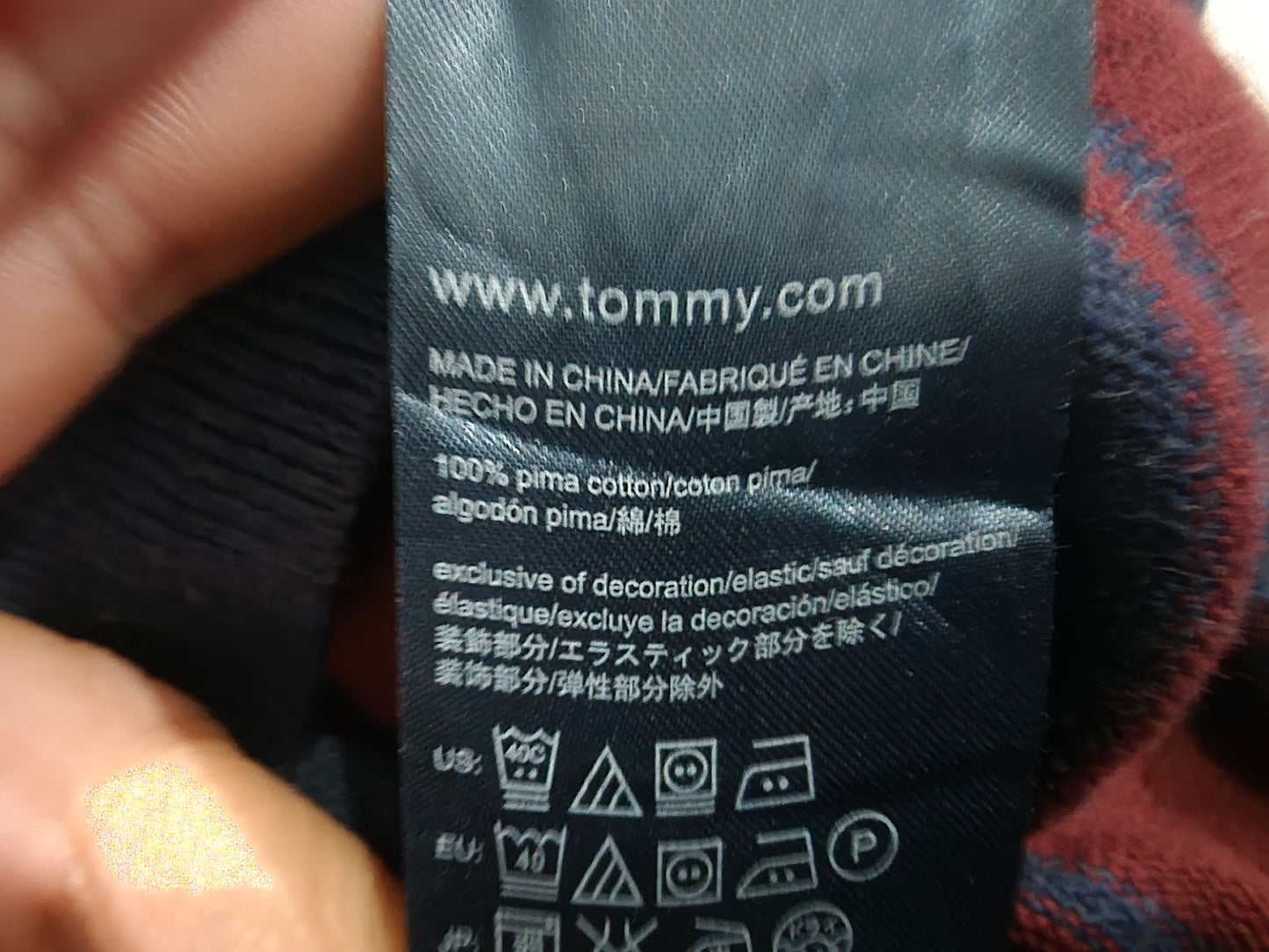 Sueter Tommy Hilfiger Xgrande Xl Azul Y Vino Lineas