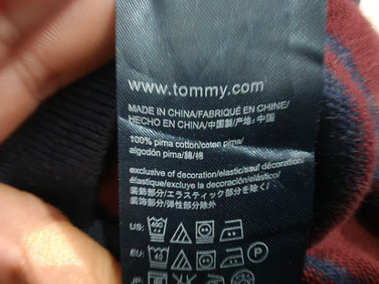 Sueter Tommy Hilfiger Xgrande Xl Azul Y Vino Lineas
