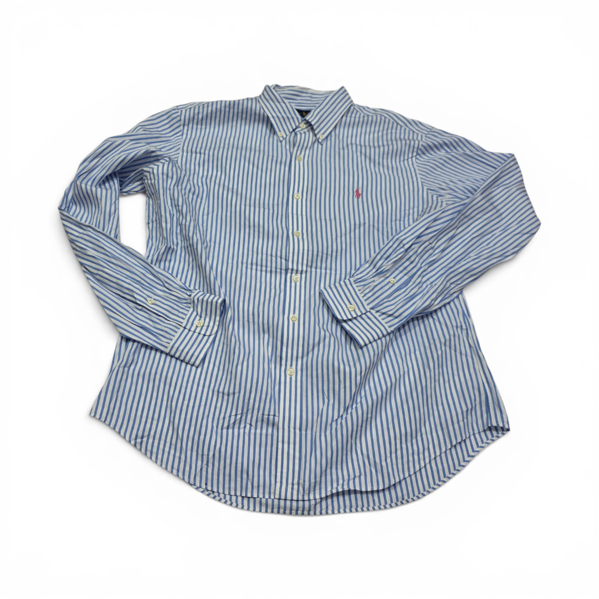 Camisa Ralph Lauren Xgrande Xl Azul Claro Lineas