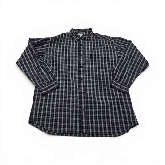 Camisa Columbia Xgrande Xl Cuadro Azul Y Gris