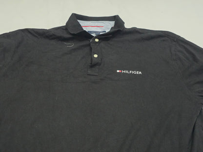 Playera Polo Tommy Hilfiger Xgrande Xl Negro Letras