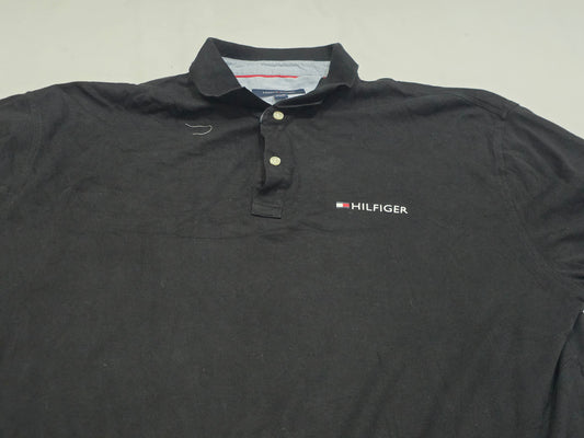 Playera Polo Tommy Hilfiger Xgrande Xl Negro Letras