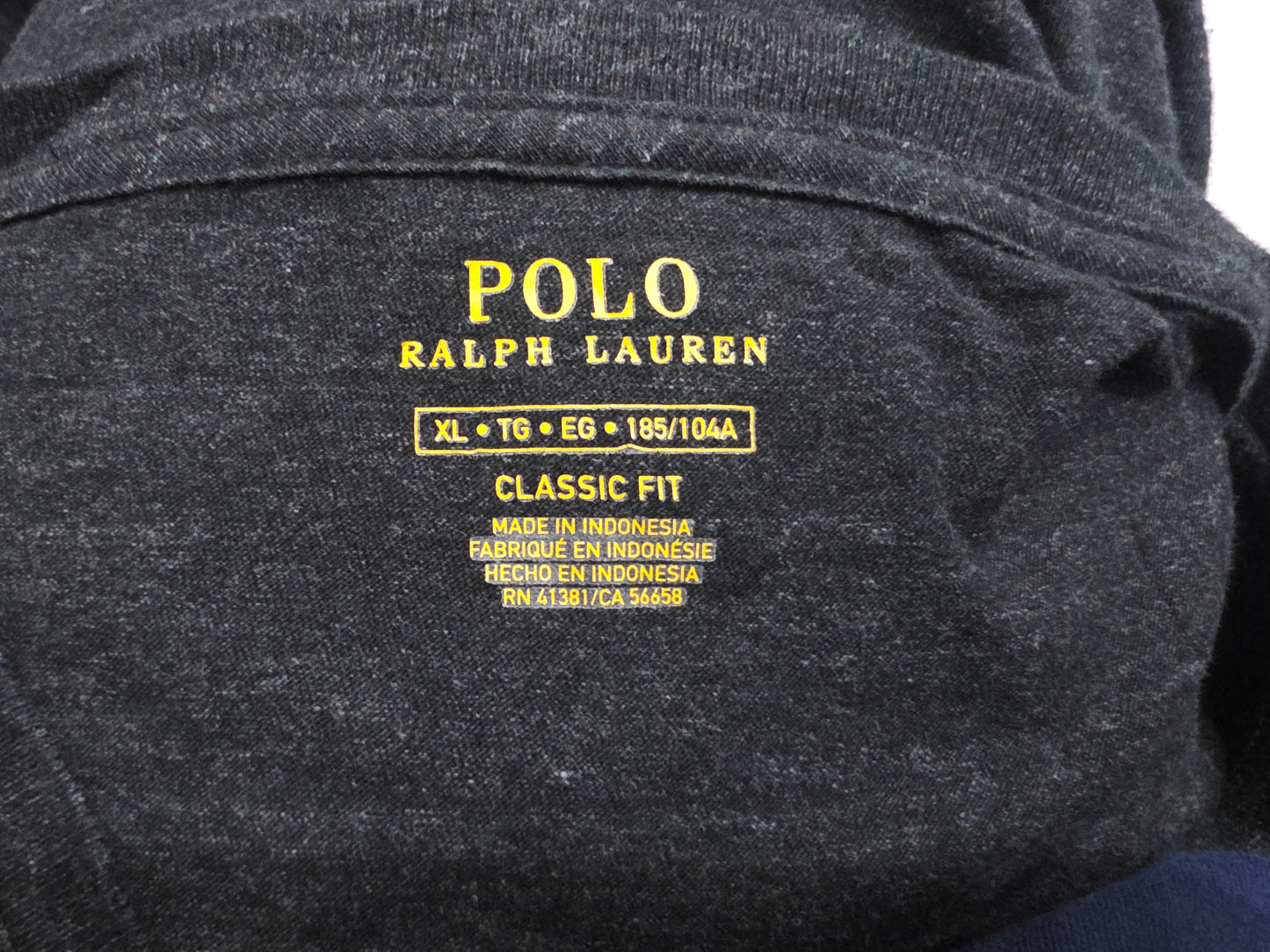 Playera Ralph Lauren Xgrande Gris Oscuro Pony Vino Manga Lar