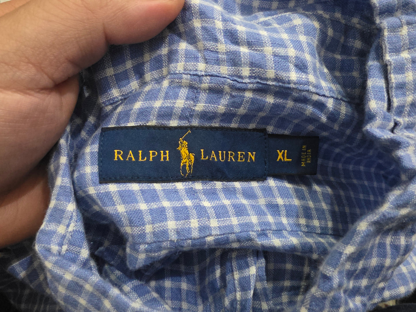 Camisa Ralph Lauren Xgrande Xl Cuadro Azul Claro Pony Amaril
