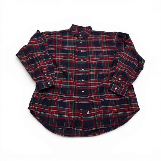 Camisa Ralph Lauren Xgrande Xl Cuadro Rojo Y Azul Big Shirt