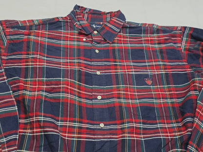 Camisa Ralph Lauren Xgrande Xl Cuadro Rojo Y Azul Big Shirt