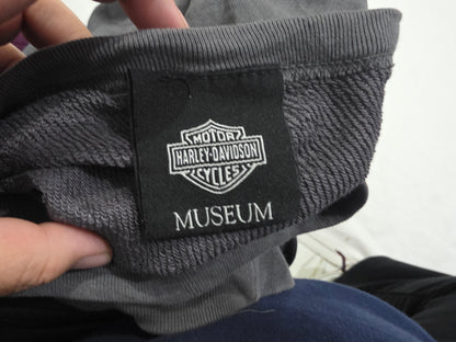 Sudadera Delgada Harley Davidson Xgrande Xl Gris Deslavado