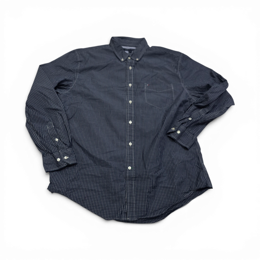 Camisa Tommy Hilfiger Xgrande Xl Cuadro Azul 80s Ply