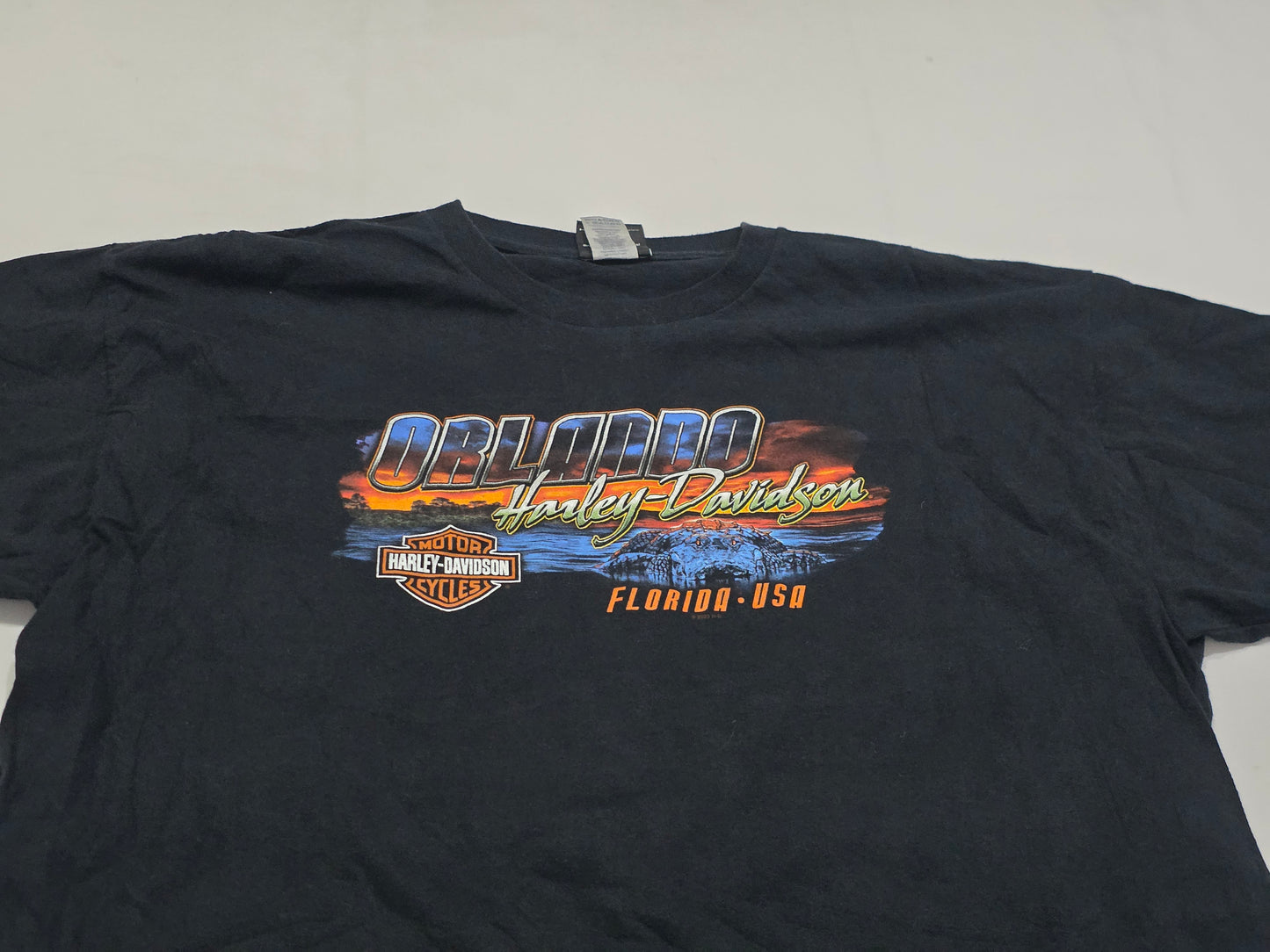 Playera Harley Davidson Xgrande Xl Negro Orlando Florida
