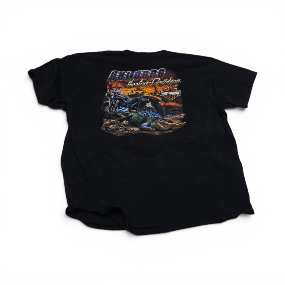 Playera Harley Davidson Xgrande Xl Negro Orlando Florida