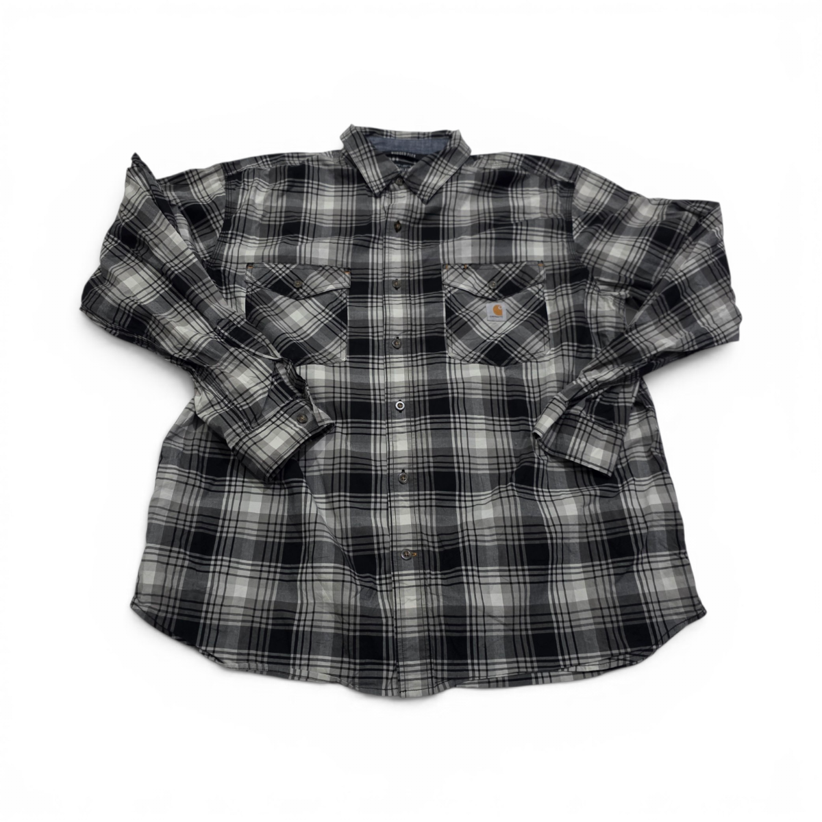 Camisa Carhartt Xgrande Xl Cuadro Negro Y Gris