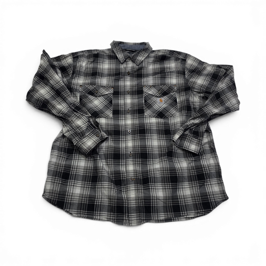 Camisa Carhartt Xgrande Xl Cuadro Negro Y Gris