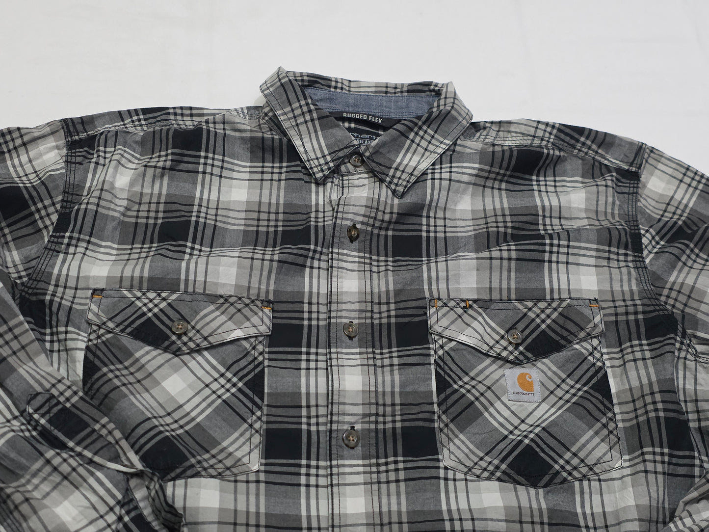 Camisa Carhartt Xgrande Xl Cuadro Negro Y Gris
