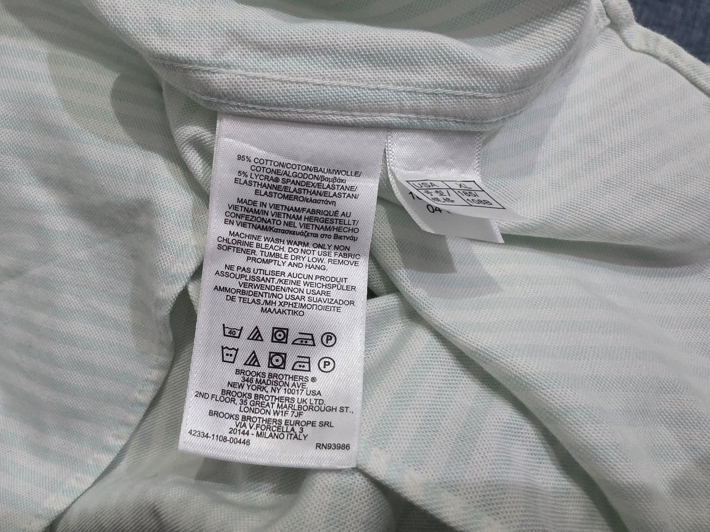 Camisa Brook Brothers Xgrande Xl Verde Claro